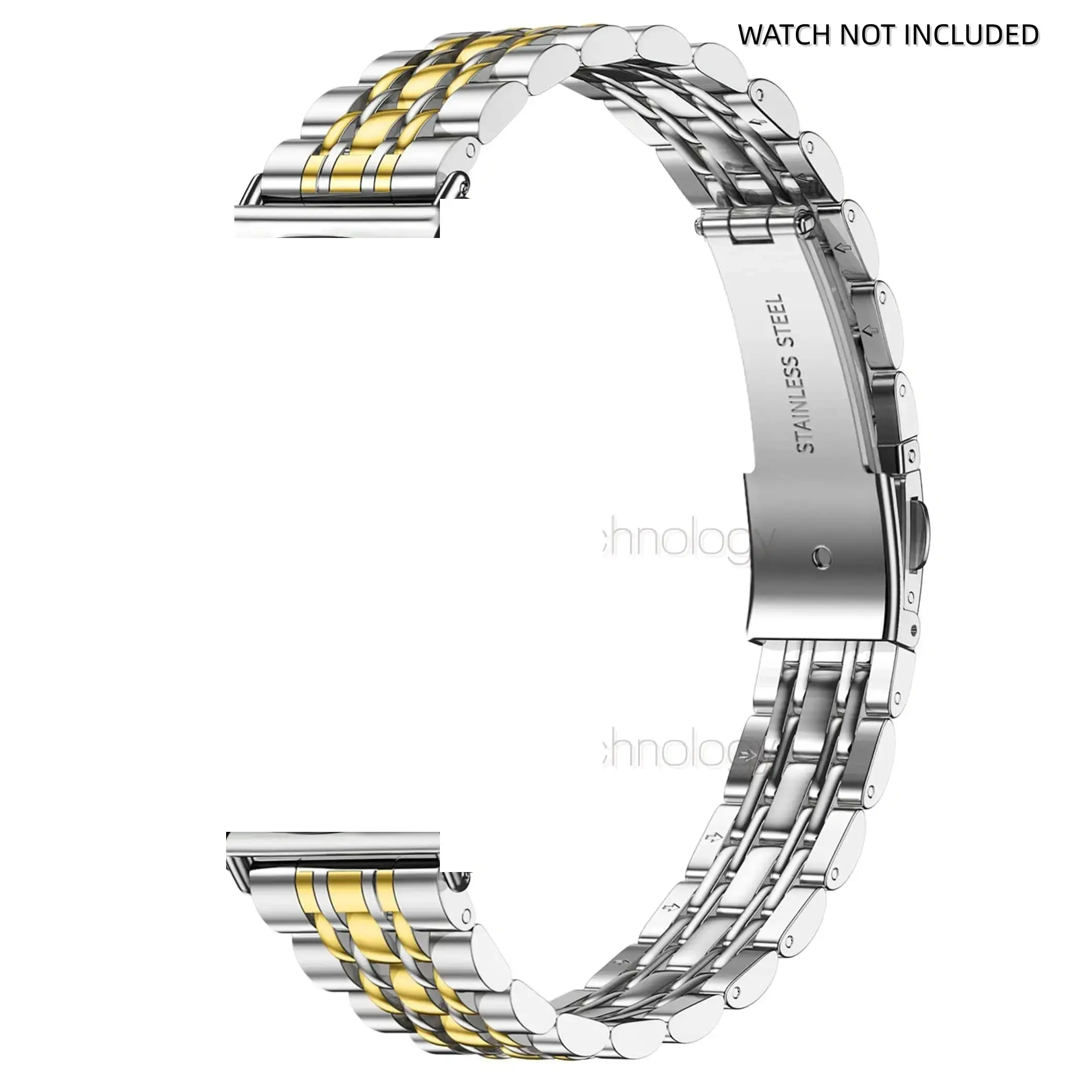 20mm ultra-thin metal strap compatible with Garmin Vivoactive 6 strap/5/3/3 music/Venus/Venus Sq 2/Venus 2 Plus, Smartwatch Compatible Bands, stainless steel thin watch strap chain, suitable for front runners 55/165/245/645 42mm men and women
