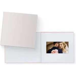 Video Book - 5" HD Screen for Custom Memory Gift - Wedding Birthday Anniversary - 20 Min Video Photo Keepsake - USB Rechargeable - Blank