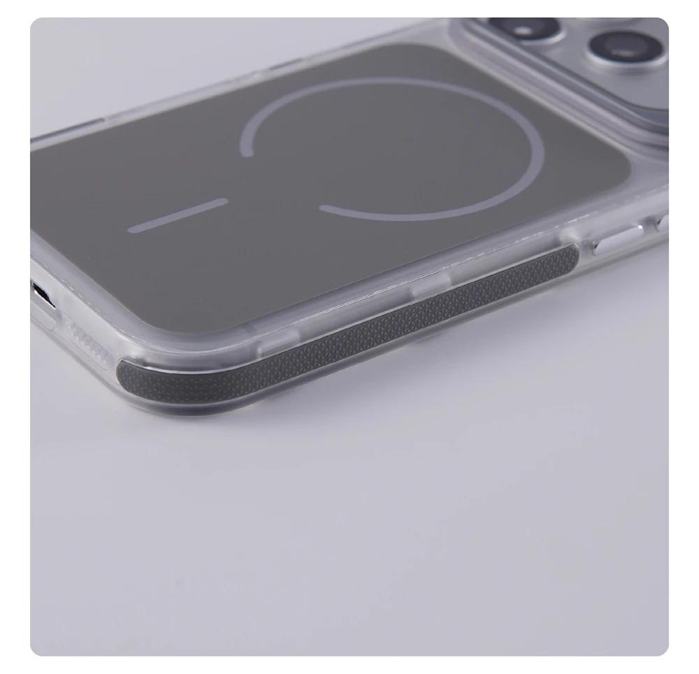 Luxury Matte Shockproof Magnetic Bumper Case For iPhone  17 Air 17 16 15 14 13 12  Pro MaxPlus For Magsafe Lens Protect Stand Cover
