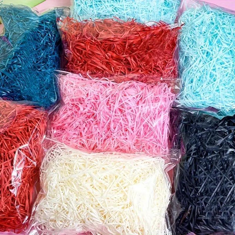 Crinkle Cut Filling Paper, 100g/3.53oz Colorful Creative Gift Wrapping Packaging Shredded Paper, Recyclable Craft Shredded Paper for Birthday, Wedding Gifts, Gift Wrapping Supplies