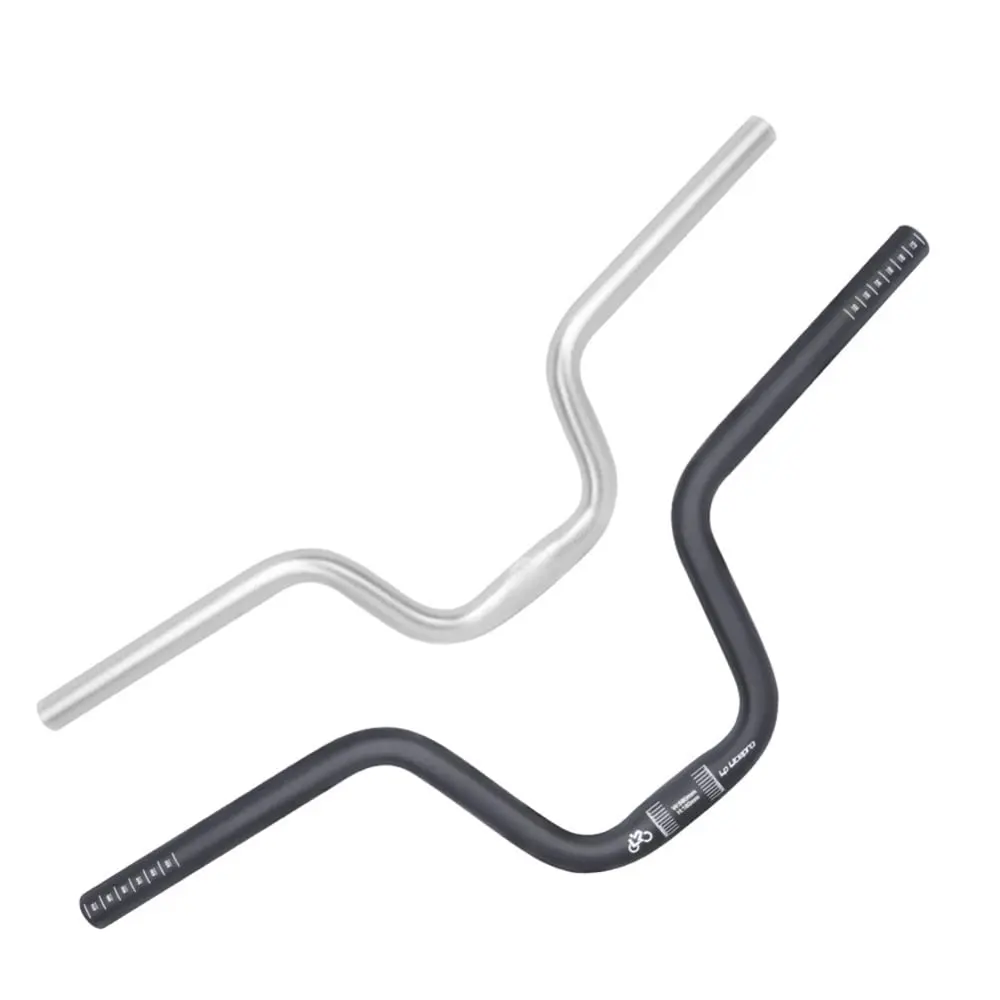 GARVEE Bike Handlebar Aluminum Alloy U-shaped Bicycle Handlebar Riser Bar for Road Bike, Cross Bike, Mountain Bike Car Accessories (120mm Black)