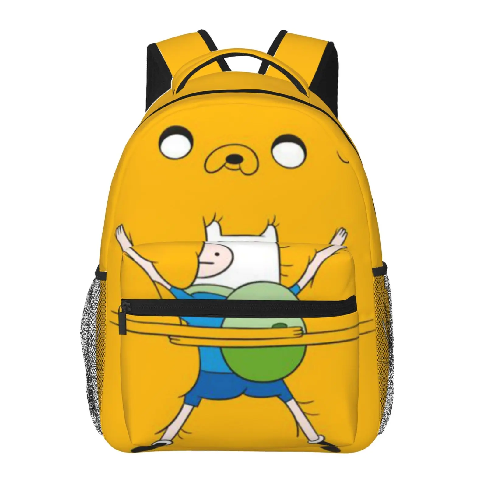 Large Capacity Anime Adventure Time-9 Backpack, Cartoon Student School bag, boys girls Breathable Adjustable Shoulder Straps School Daypack, Durable Lightweight Book Bag for Daily School Travel Camping Office