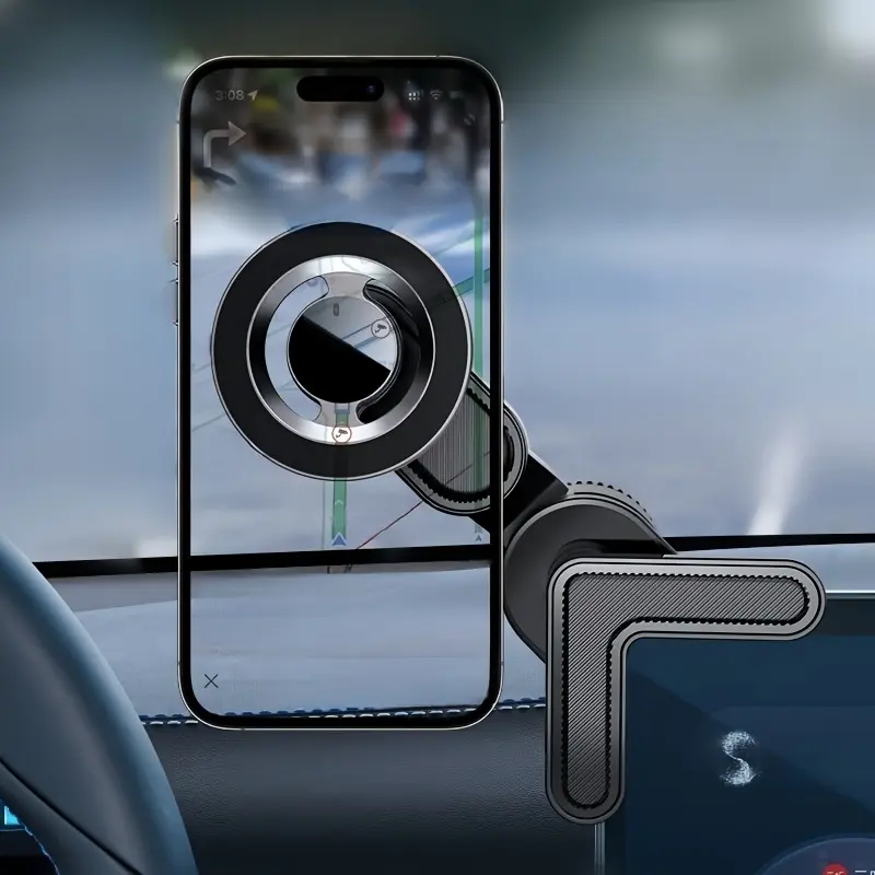 1pc Floating Screen Car Phone Holder, Cell Phone Holder for Car, Extendable Base, Strong Magnetic Hands-Free Car Phone Stand, Suitable for Smartphones