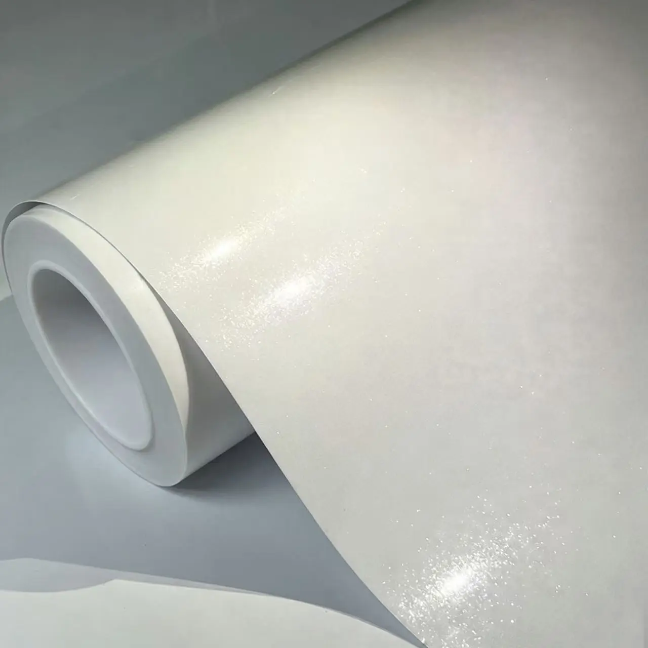 PET Ultra Glossy White Pearl Glitter Metallic Car Vinyl Wrap Film Self Adhesive Air Release DIY Sticker Motorcycle Decal Car Decals
