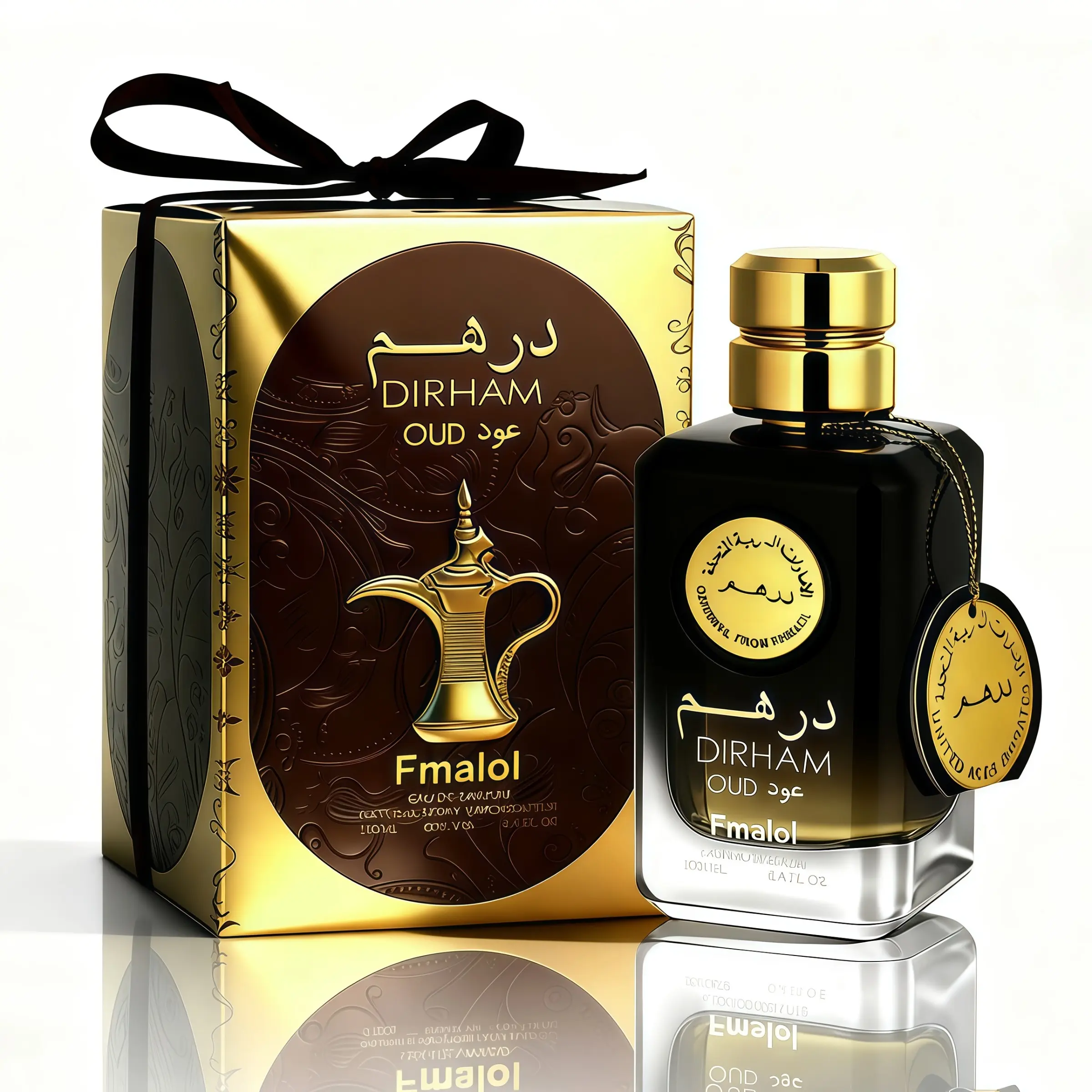 Dubai Oud Unisex Eau de Parfum 100ml, Deluxe DIRHAM Gift Box, Luxurious Oriental Woody Long Lasting Fragrance, Ideal for Daily & Formal Occasions, Exquisite Holiday Gift