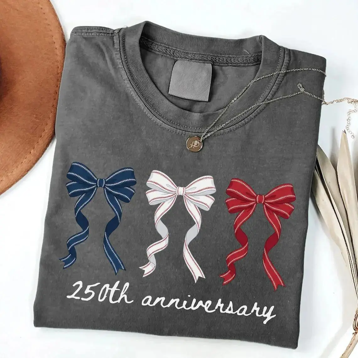 Women's Preppy Round Neck Cotton Short Sleeves Casual T-Shirt - USA 250th Anniversary 1776 Patriotic 250th Milestone Tee, Fourth of July American Cartoon Flag Clothes for Summer