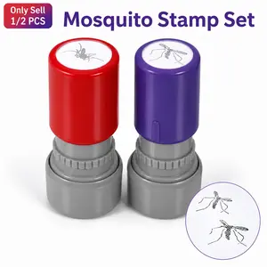 1/2 PCS Mosquito Stamp Prank Self Inking Stamps, Self-Inking Mosquito Stamp Novelty Prank with Realistic Bug Patterns, for April Fools Day, Practical Jokes Friends, Party Favor, Office Joke and Craft Projects