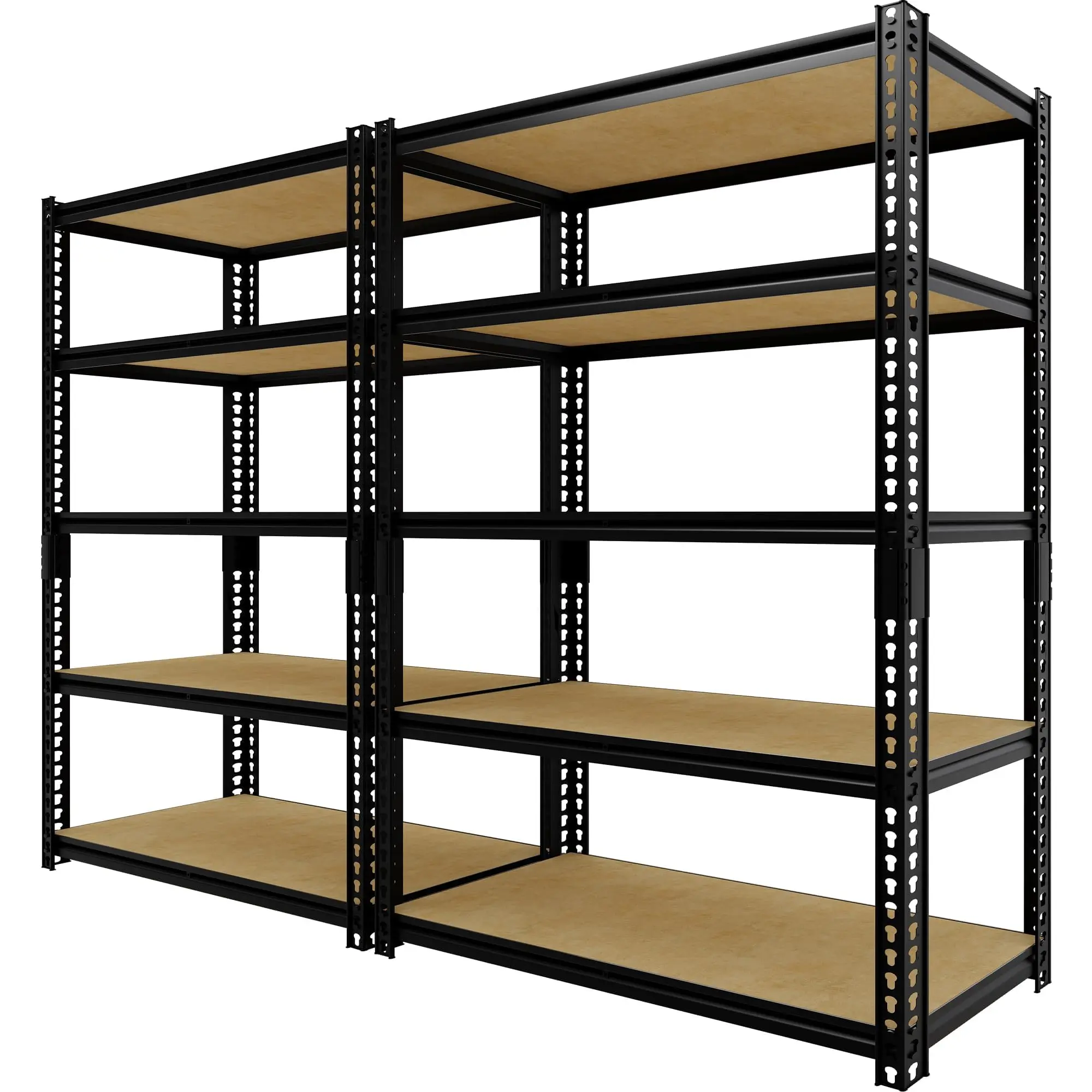 Garvee Heavy Duty 5-Tier Metal Garage Storage Shelf – Adjustable Carbon Steel Retail Display Rack – 2000 lbs Capacity – 30"W x 12"D x 60"H – Ideal for Pantry, Kitchen, Basement, Laundry, Closet