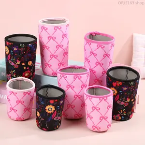 Neoprene Heat Resistant Cup Sleeve, Reusable Drink Cooler Cover, Portable Insulated Holder for Coffee, Milk Tea and Thermos, Soft Fabric Cup Protector, Practical Daily Accessory for Home, Office and Outdoor Use