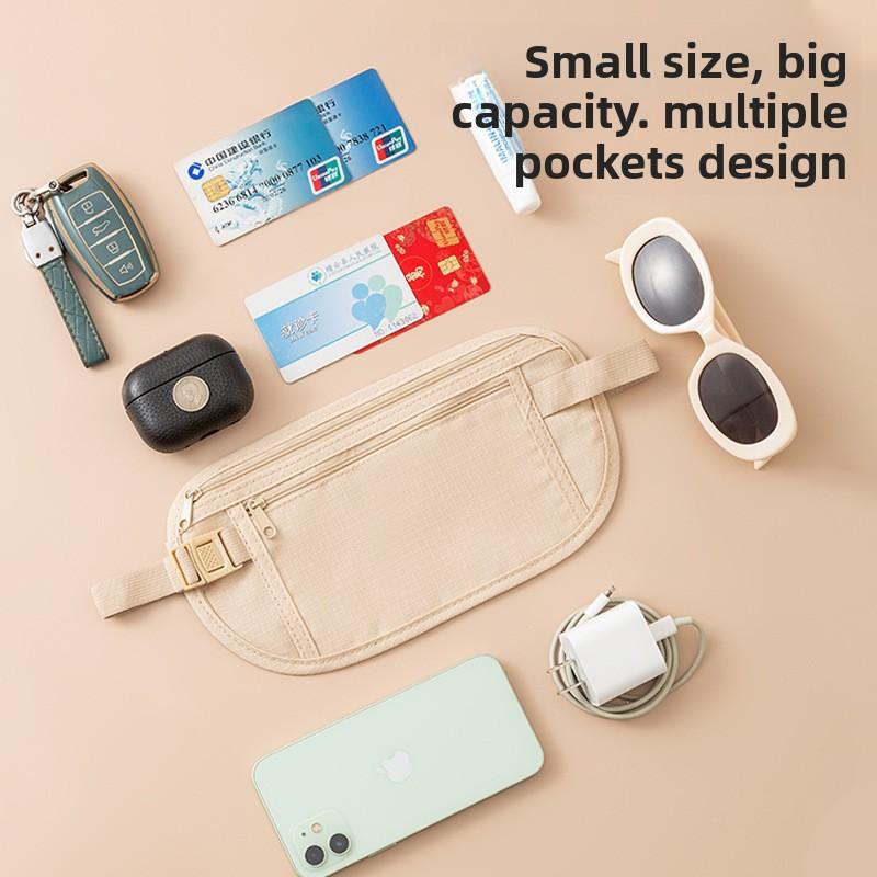 European travel close-fitting anti-theft bag sports invisible fanny pack ultra-light invisible fitness belt bag running mobile phone bag