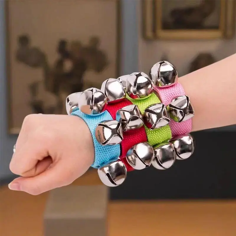 Wrist Bracelet, Bell, Percussion Instrument, Rattle, Rhythm, Multiple Metal Bells Sound Evenly, Rich in Color and Style, Shaking and Sounding