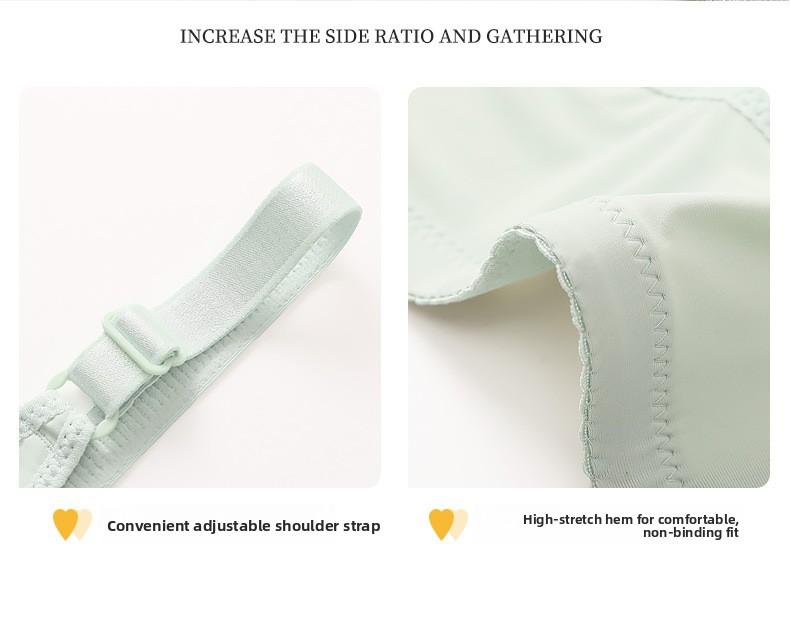 6-Pack Luxury Front Closure Underwear Wire-Free Sports Bra with Push-Up Support Lingerie Thin Cotton Fixed Cups Breathable Adjustable Comfort Fit Mom Tank Style Women's Innerwear for Daily Wear and Active Lifestyle -RR