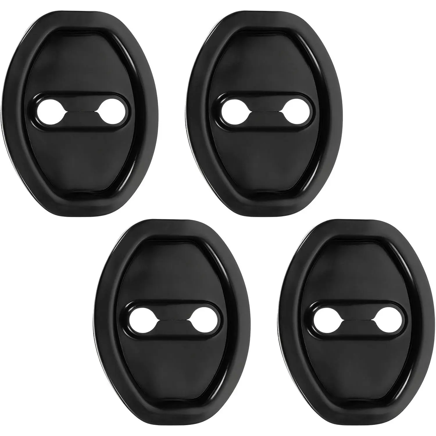 4 PCS Car Door Latch Guard Cover, Waterproof Silicone Vehicle Door Latch Protector for Noise Reduction, Universal Soft Doors Lock Guard Protective Cover for Sedan Truck SUV (Black)