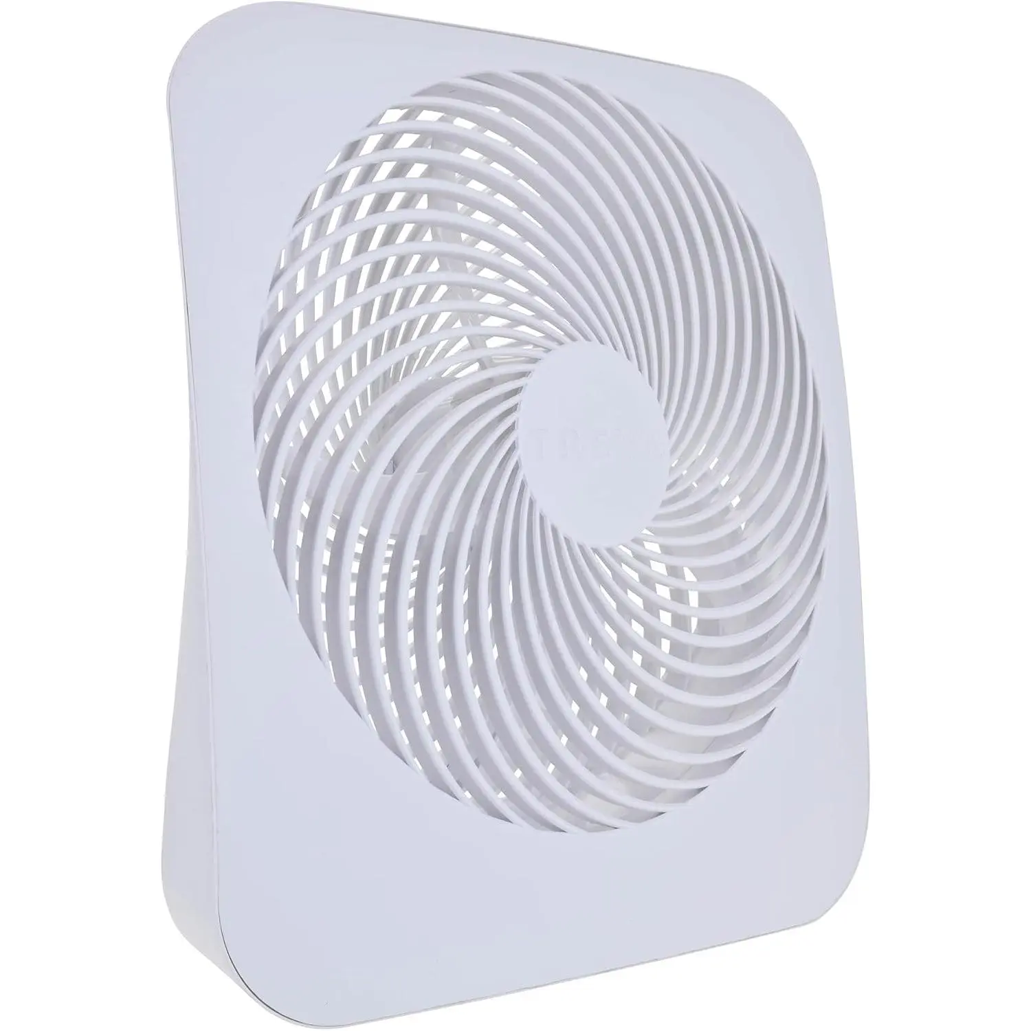 10-Inch Portable Fan,  by  and/or AC Adapter - Desk Fan Air Circulating with 2 Cooling Speeds for Personal and Travel Use (White)