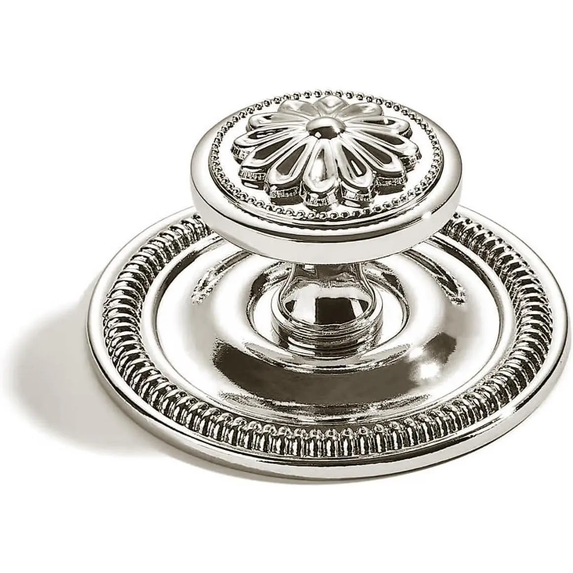 2 Pack 2.5 Inch Polished Nickel Cabinet knobs with Backplate, Backplate for Cabinet knobs and Drawer knobs, Bi-Fold Door Knobs