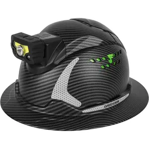 Full Brim Vented Bump Cap Safety Gear - Vented Safety Helmet with Built-in Headlight Bracket, 6-Point Dial Fit, Reflective Strips, Universal Side Slots, Sun Visor Shield Sports & Outdoor Hats, Sun Protection for Outdoor Work, Gardening