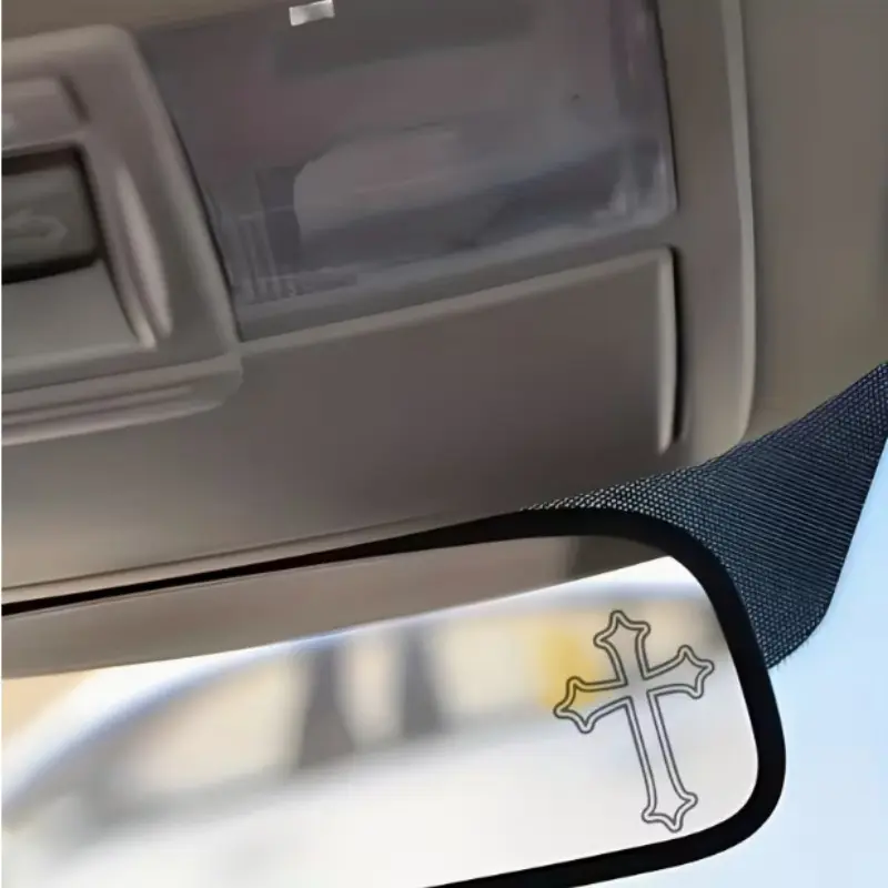 3pcs Christ Cross Outline Sticker Set, Water Cup Decal, Laptop Notebook Sticker, Car Window Sticker, Glass Surface Decorative Stickers
