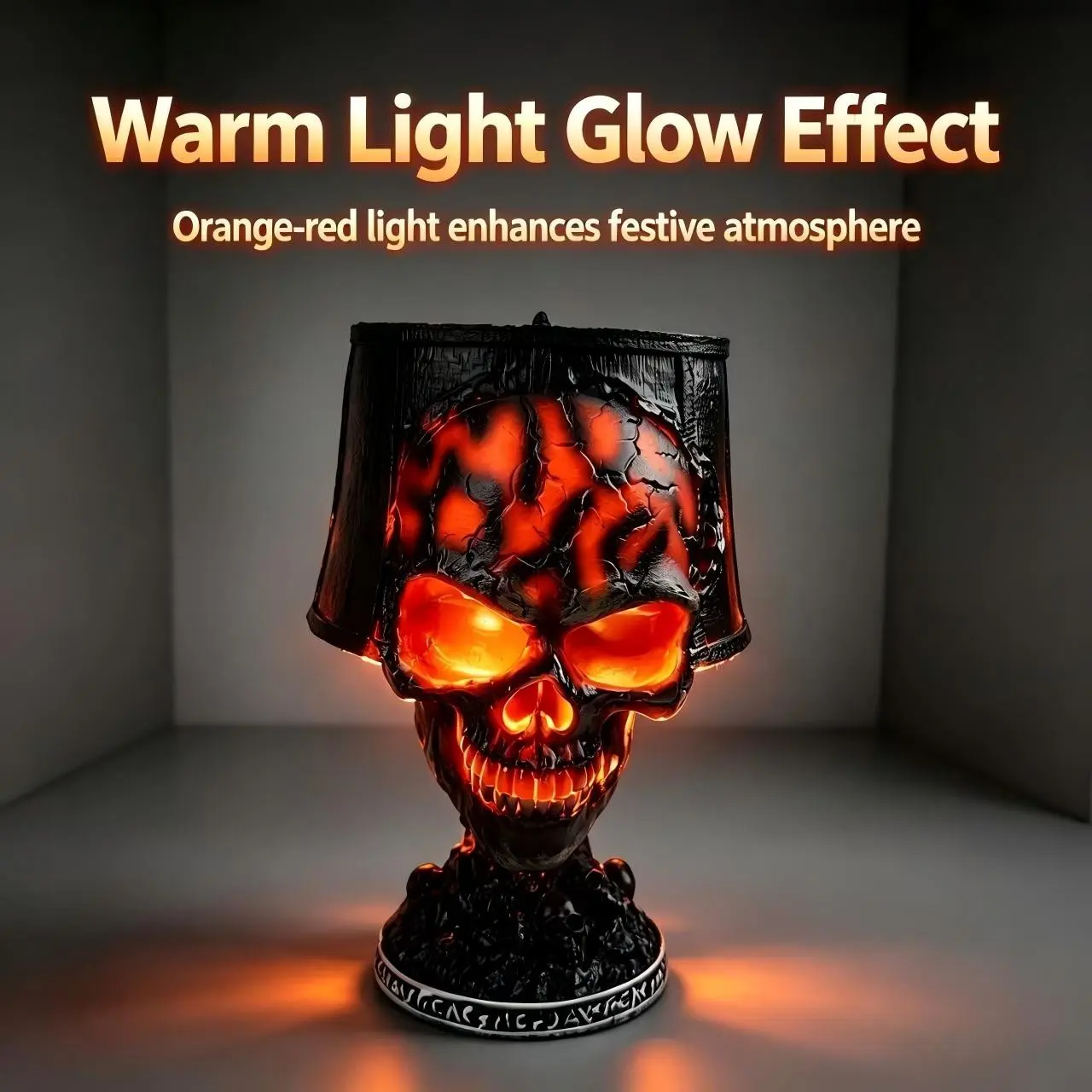 Molten Rock Skull Lamp, Horror Home Decor, Novelty Lighting, Spooky, Halloween Decoration, Holiday Decor, Ambient Light, Cosplay Party Props, Lighted Party, Personalized Desktop Ornament