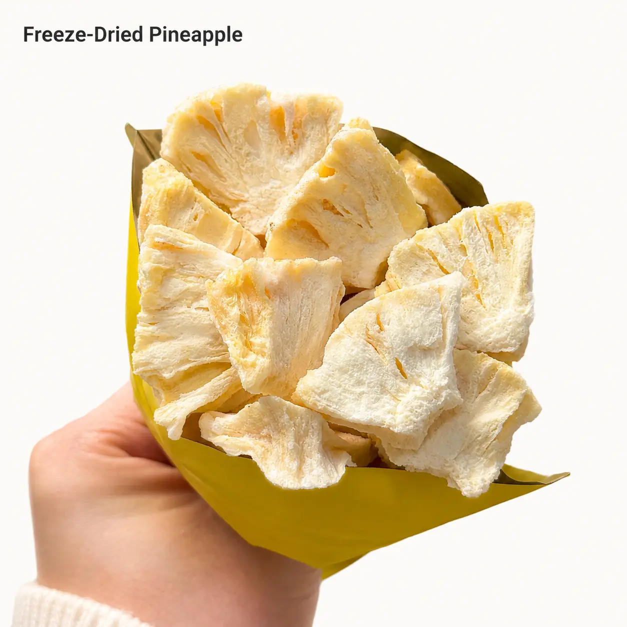 Freeze-Dried Pineapple, Crunchy Sweet Fruit Snack