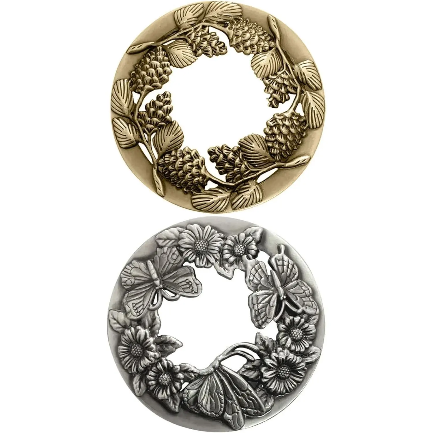 2 PCS Candle Toppers Jar Candle Accessories Shades Sleeves for Jar Candles 2.85 Inch Leaf Pine Butterfly Flower Candle Topper Lids