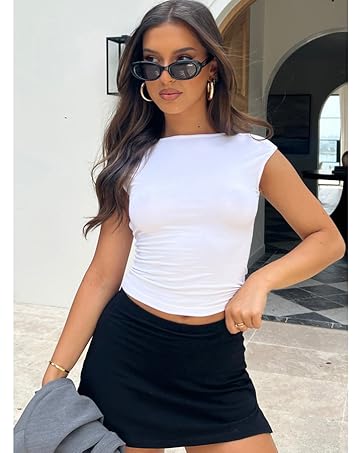 Imily Bela Women's Mini Skirt Sexy High Waist Split Hem Stretch Fitted Pencil Bodycon Skirts Imily Bela Women's Mini Skirt Sexy High Waist Split Hem Stretch Fitted Pencil Bodycon Skirts