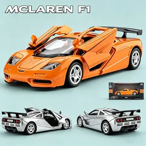 Mclaren F1 Alloy Car Model 1:36 Scale, Realistic Return-Force Toy Car, Supercar Enthusiast Desktop Decor, High-Quality Replica