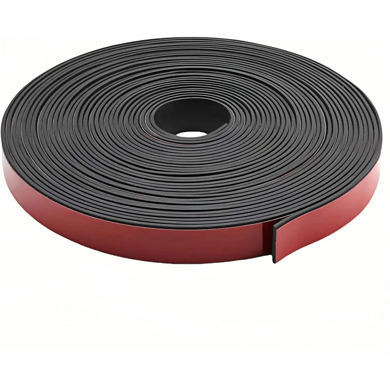 1" x 1/8" Thick Synthetic Self-Adhesive Rubber Strip - Heavy Duty Weather Strip, Soundproofing, Anti-Slip Tape for Doors/Windows, Vibration Proof for HVAC Users, Electrical Cabinet, Flooring (10ft Black)