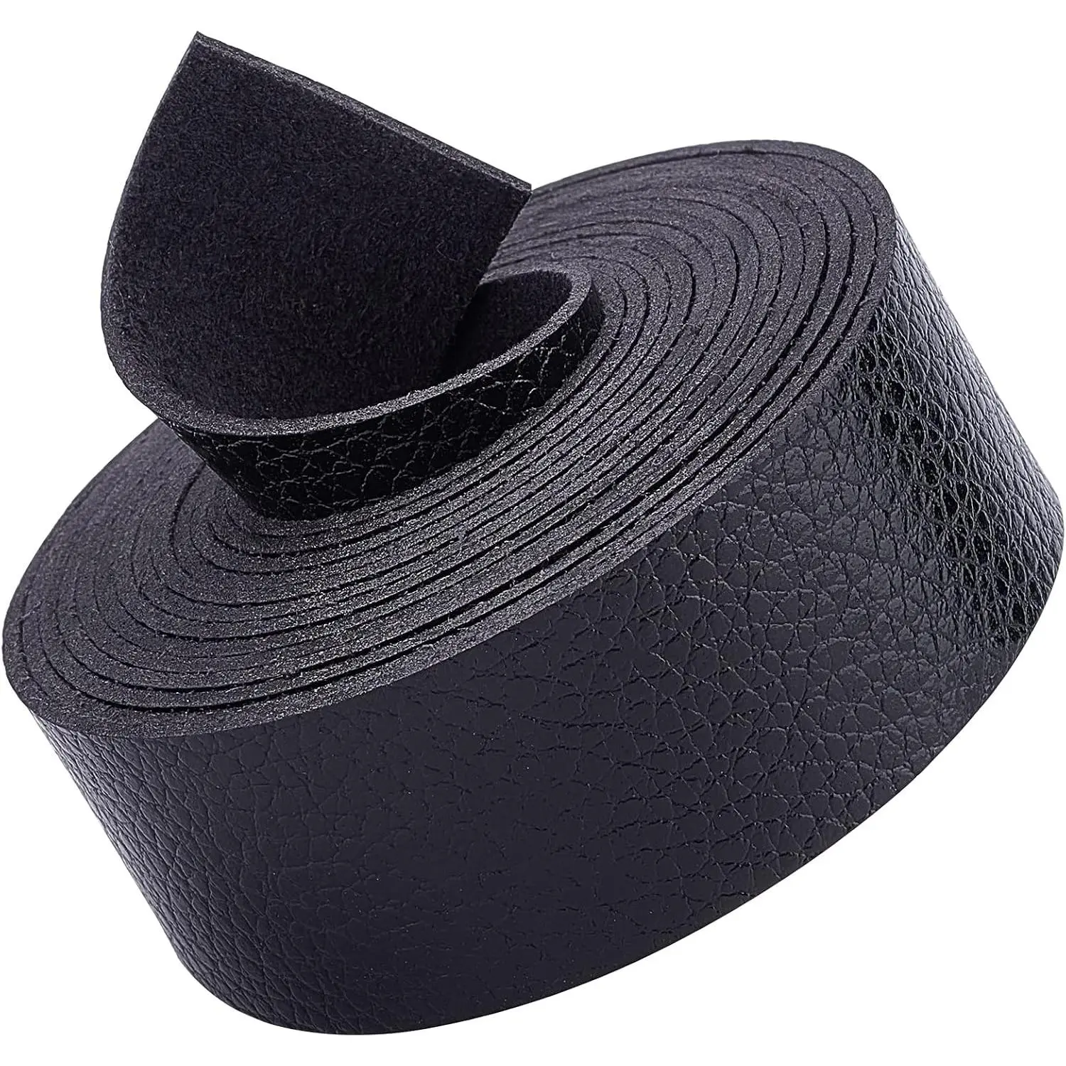 Black Leather Strap Strip 2 Inch Wide 79 Inch Long Lychee  Leather Belt Strips Wrap Single Sided Flat Cord for DIY Crafts Clothing  Wrapping Making Bag Furniture Handles