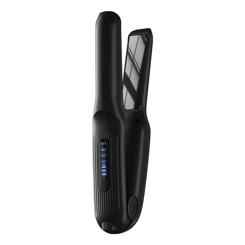 Rechargeable Dual-Use Straightener and Curler for Short Hair, Unisex Styling Tool