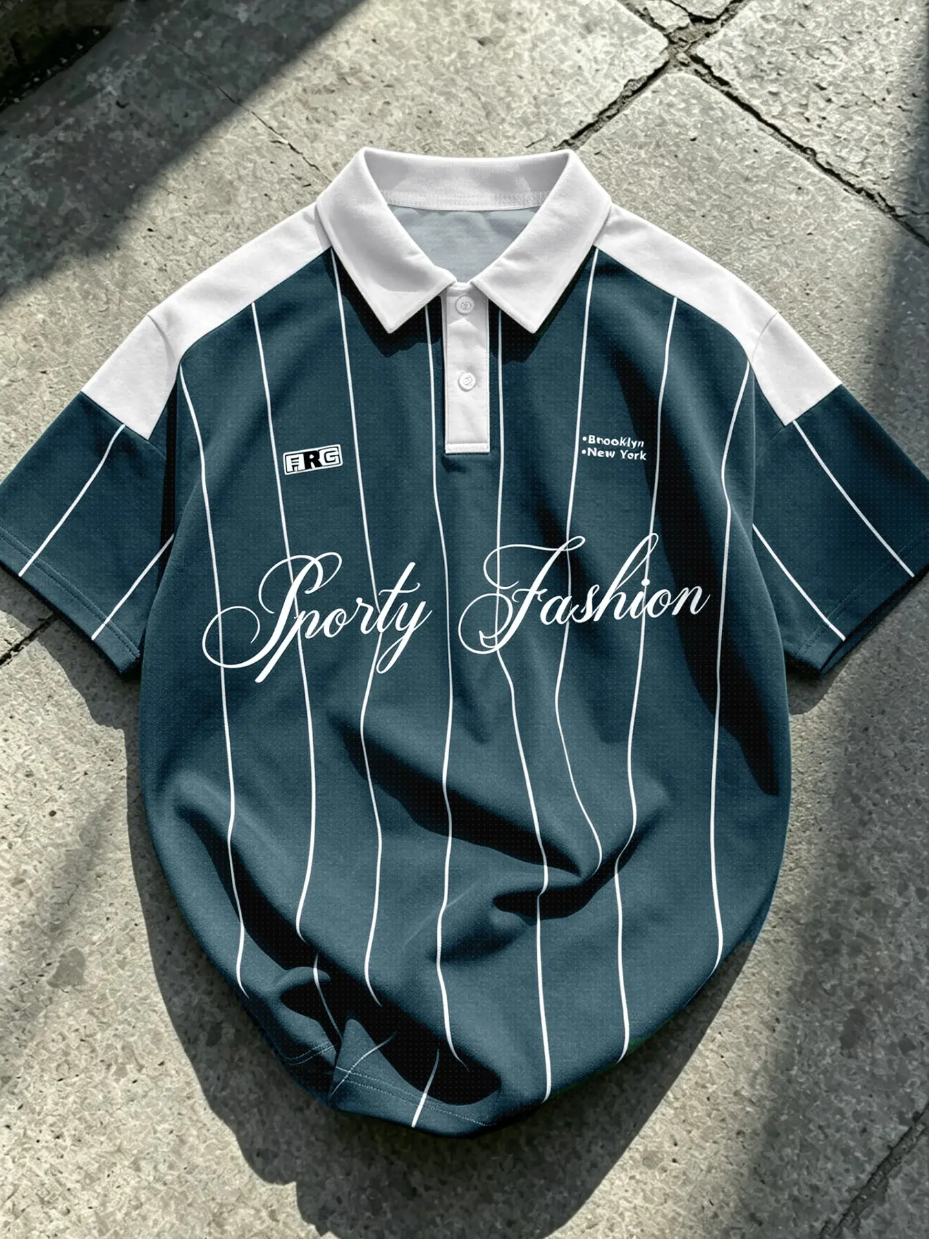 Men's Casual Polo Top, Short Sleeve Polo, Vintage Fashion Polo Shirt, Printed Polo Shirt, Print, Comfortable and Stylish, Suitable for All Occasions, Casual Polo Shirts, Streetwear and Leisure Style