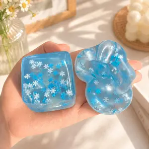 1/3pcs Snowflake-shaped coconut oil balls–a sensory squeezing toy Glitter-infused mouldable coconut oil toy sensory squeeze toy Anxiety Relief Toy,Fidget Toy SqueezeToy,Stress Relief Toys,Party Gift,Goody Bag Fillers and Prizes,Stuffed Squeeze Toy