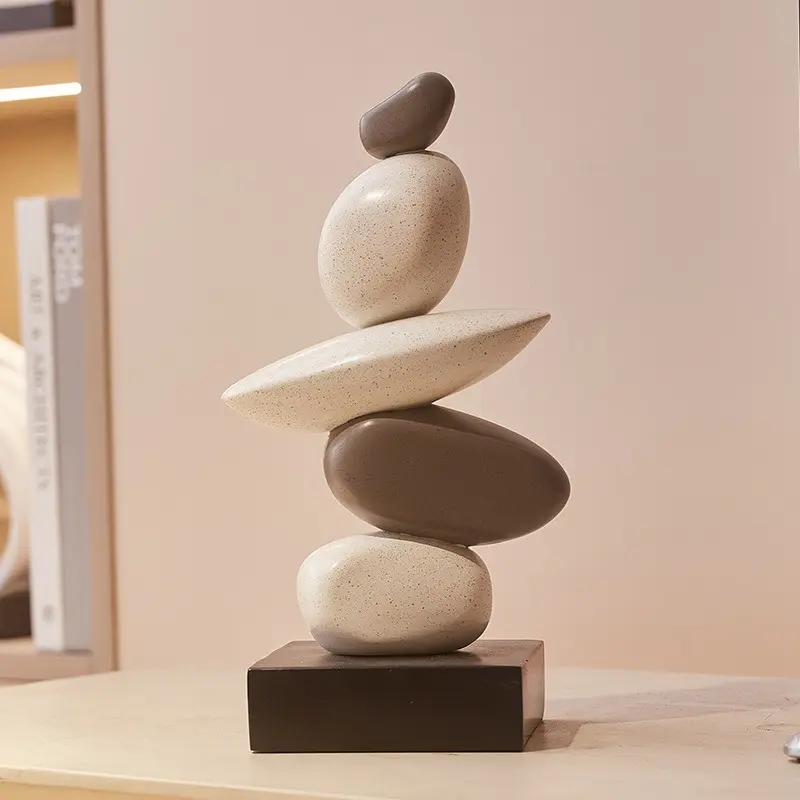 Stone Brings Good Fortune Living Room TV Cabinet Decorative Statues Ornaments Home Decor Office Study Desk High-End Feeling Housewarming Gifts