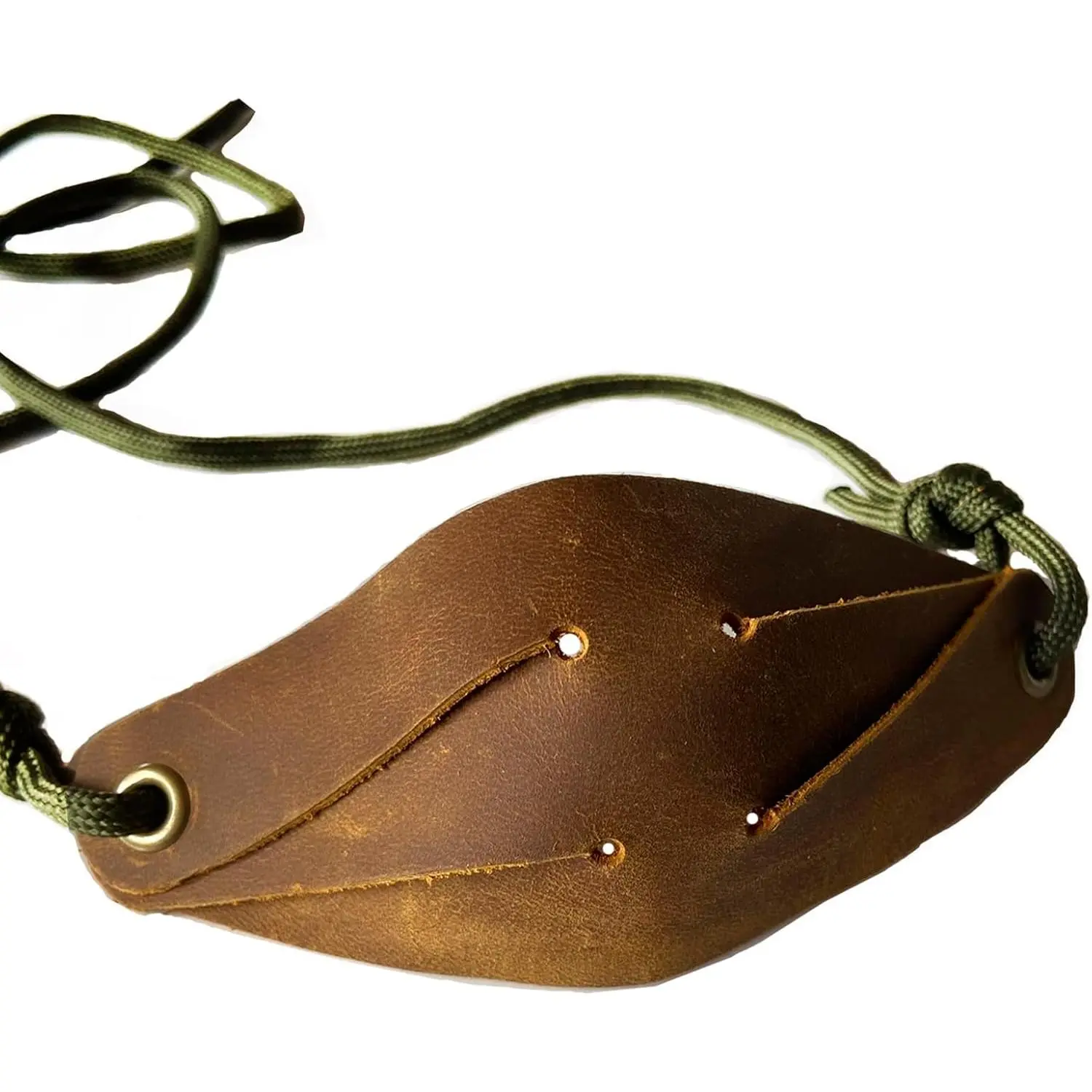 Handmade Leather Paracord Shepherds Sling - Old-Fashioned Rock Thrower Slingshot