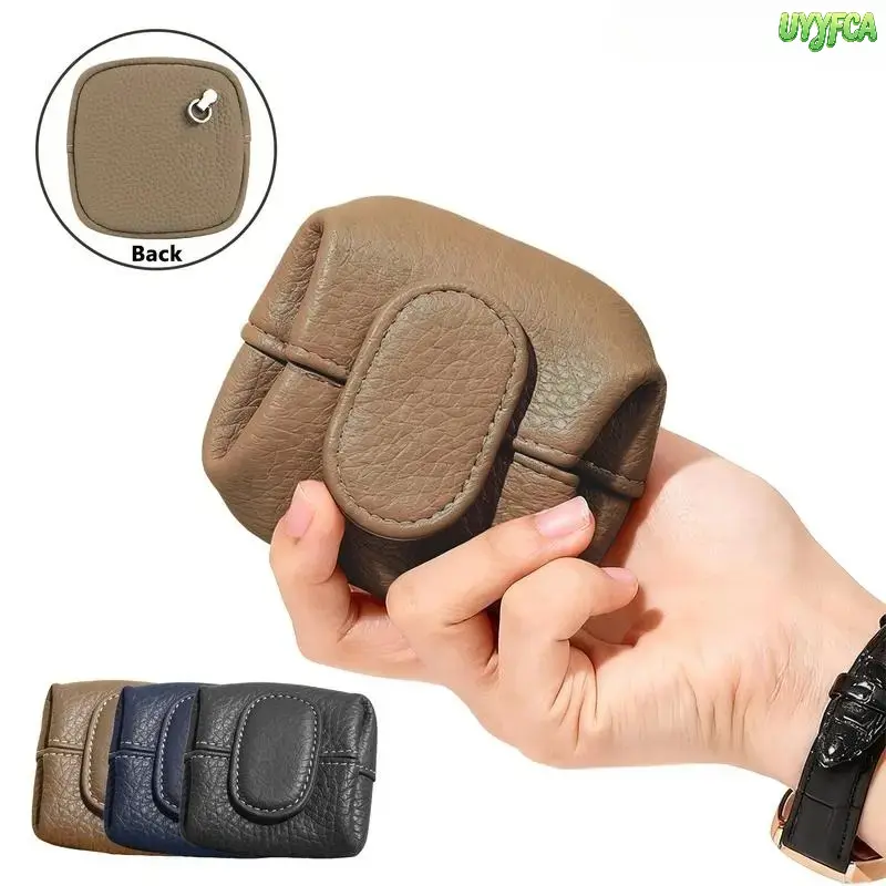 Lychee‑Texture Mini Leather Coin Pouch, Snap Button Portable Multi‑Purpose Storage Pouch, Compact Slim Wallet For Coins, Keys And Earbuds, For Daily Outings, Travel And Casual Gifting,back to school,back to school haul