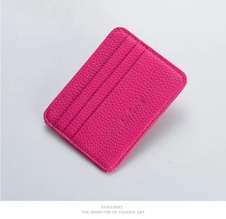 Double-sided PU Leather ID Card Holder Multi-color Bank Credit Card Case Multi-slot Ultra-thin Wallet Business Card Holder Men