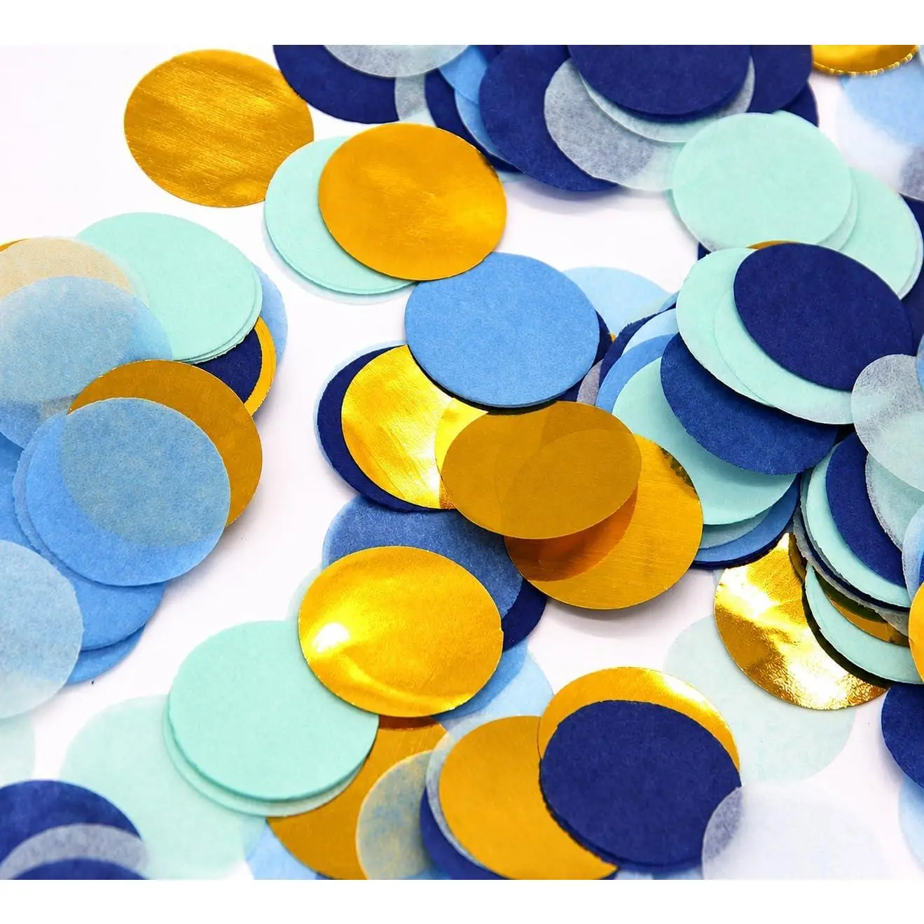 Confetti 7000 count, 1 Inch Round Tissue Paper Confetti, 60g Paper Table Scatter Decorations for Birthday  Shower Wedding Graduation Party,Blue