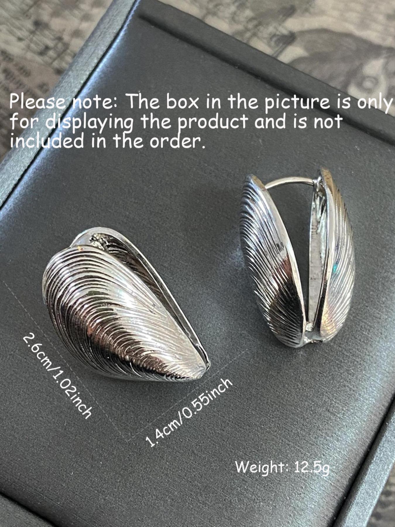 Vintage Creative Shell Design Hoop Earrings, Fashionable Jewelry for Women, Trendy All-match & Exquisite Jewelry for Birthday Gift, High quality earrings