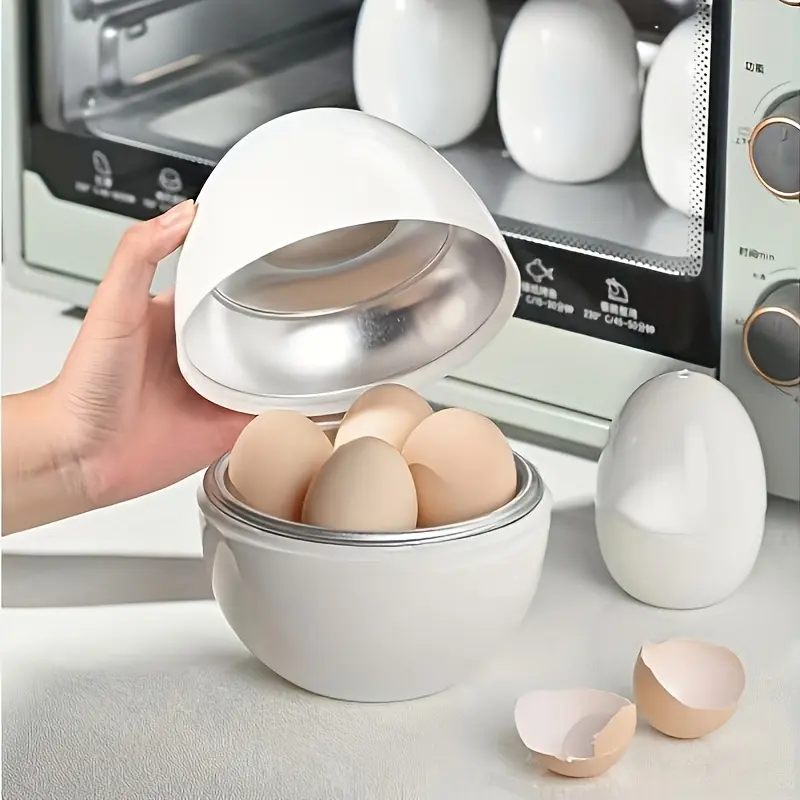 Microwave Multifunctional Egg Steamer Creative Egg-Shaped Egg Cooker for Home Office Breakfast Partner Artifact Uncharged