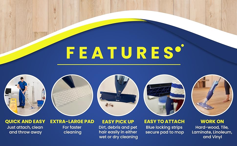 Microfiber Disposable Mop Pad For All 16-18'' Hook & Loop System Mop, Wet Dry Cleaning Pad Compatible With Bona,Rubbermaid,Turbo,Norwex (50 Pack)