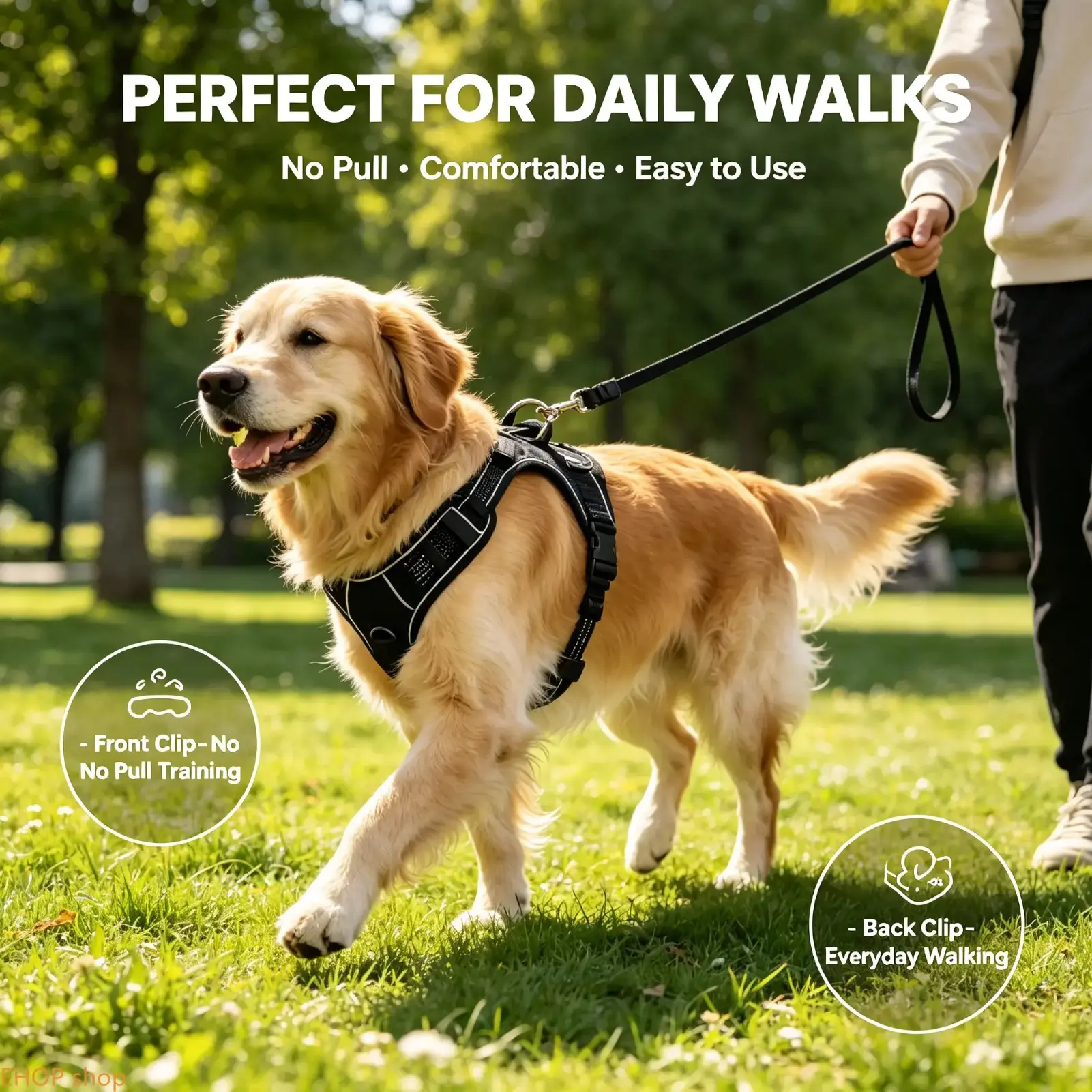 Heavy Duty Nylon Dog Harness & Leash Set Adjustable Comfort Chest Harness For Large Dogs Durable Walking Training Pet Outdoor Accessory