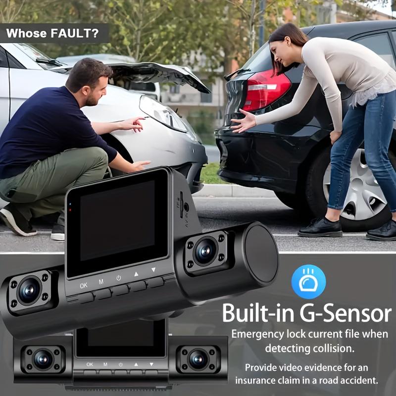 4-Lens Dash Camera Full HD Vehicle DVR with 2-Inch Display, Night Vision, Loop Recording, Motion Detection, Front & Rear Wireless Recording, Rear View Mirror Dash Cam for Accident Evidence, Safe Driving, Parking Monitor, Optional 32GB Storage, Dashcam, Fu 4-Lens Dash Camera Full HD Vehicle DVR with 2-Inch Display, Night Vision, Loop Recording, Motion Detection, Front & Rear Wireless Recording, Rear View Mirror Dash Cam for Accident Evidence, Safe Driving, Parking Monitor, Optional 32GB Storage, Dashcam, Fu