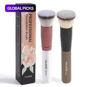MAANGE Multi-color Professional Liquid Foundation Brush, 2 Counts/set Beauty Blender Makeup Brush, Fashion Makeup Tool for Women, Fluffy Dome Brush