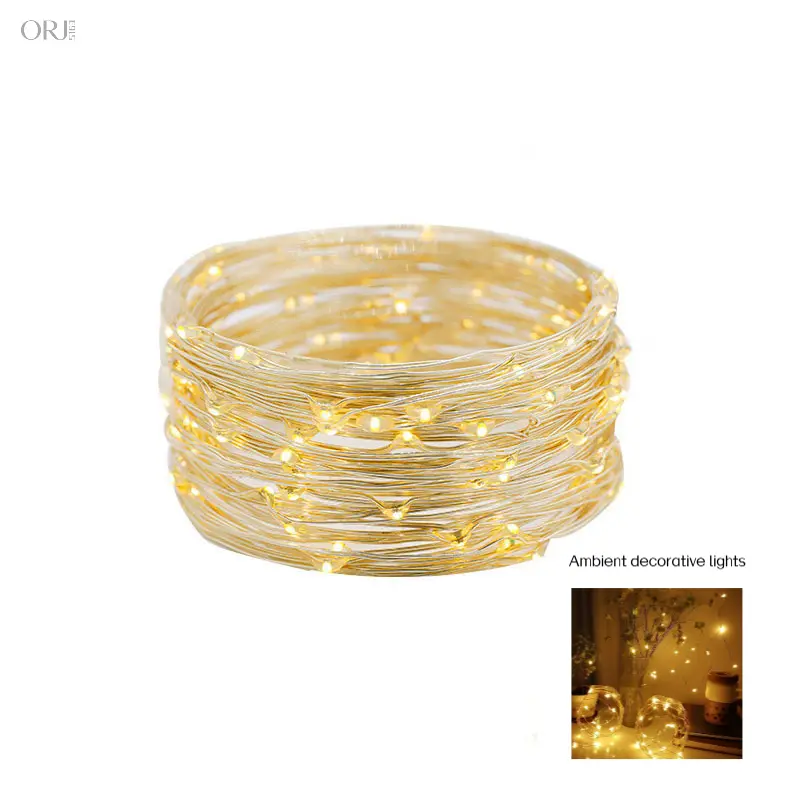 50 LED Copper Wire String Lights Wish Ball Curtain Lights, Waterproof Outdoor Fairy Lights For Christmas Tree Window Patio Ambient Decor, Hanging Globe Ball Twinkle Lamp Indoor Outdoor Party Wedding Layout Lighting ,Silver,Snowman,Ging,b,charm,accessories