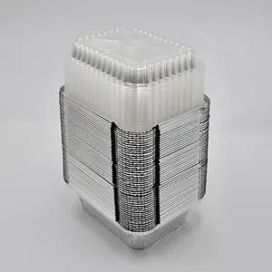 50 Pcs Disposable Aluminum Foil Trays with Transparent Lids, Leak-Proof Food Containers for Takeout, Catering, Buffet, and Leftovers