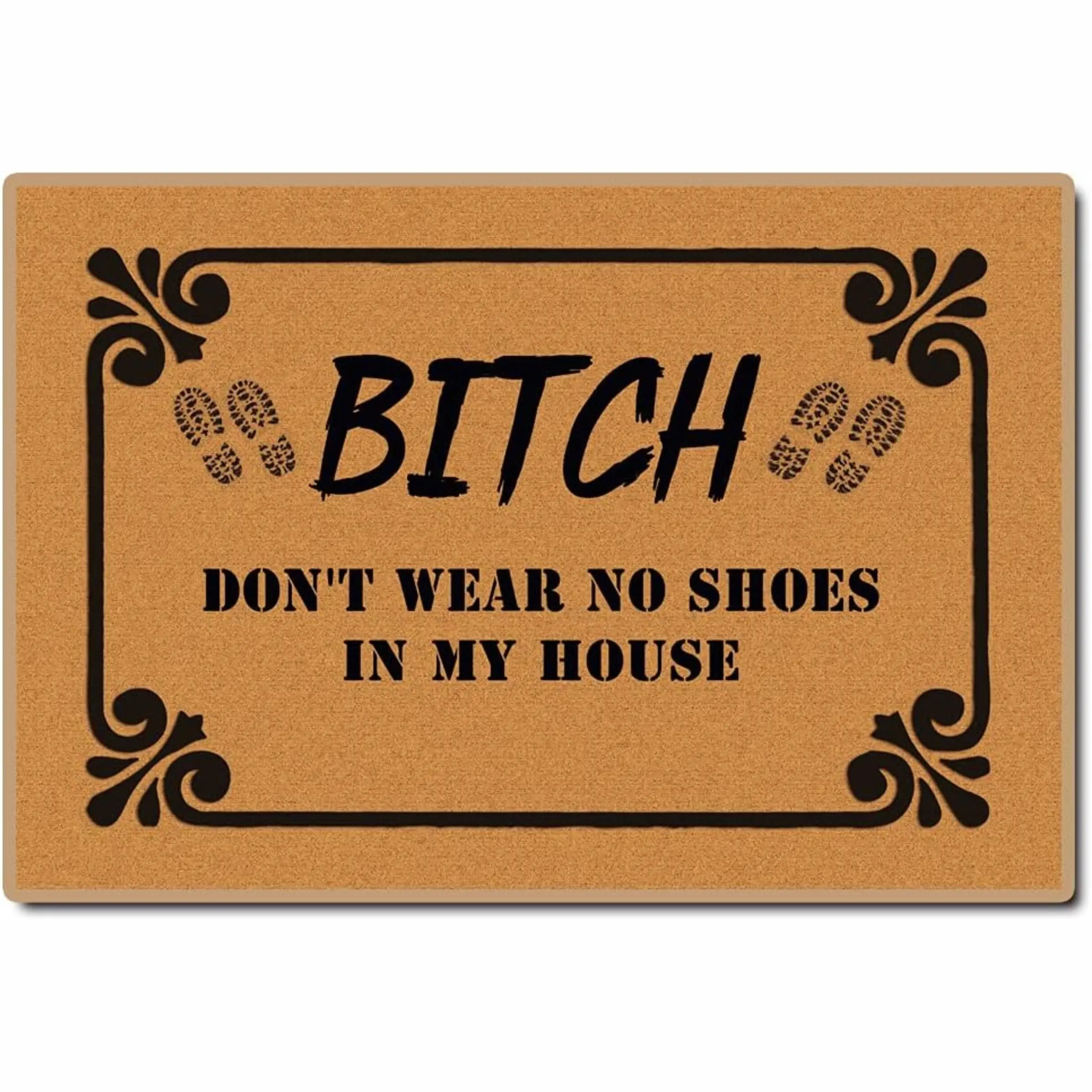 Funny Door Mat for Outdoor Entry, Indoor Welcome Rug, Spring Rubber Carpet, Washable, Patio Home Decor, Funny Entrance Mat