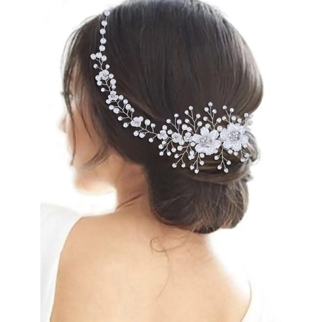 Elegant Floral Metal Headband with Crystal Accents, A Luxurious Touch for Weddings & Parties - Perfect Gift for Women, Sparkling, Versatile Accessory