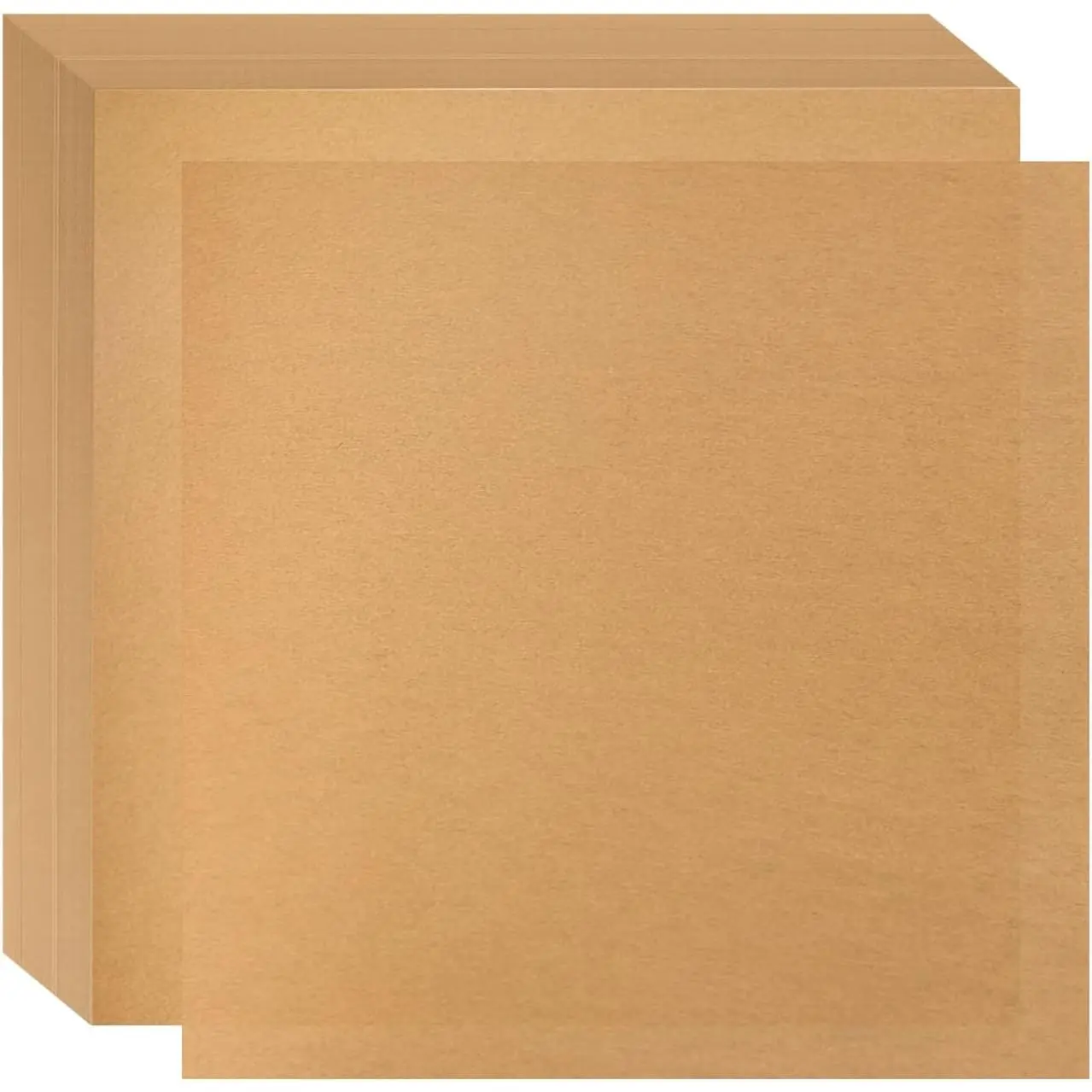 100pcs 12x12 inch Unbleached Parchment Paper Sheets for baking, Heavy-Duty Precut Parchment Paper Squares, Brown Non-Stick liners for Oven, Cooking & Wrapping Food, Air Fryer Liners