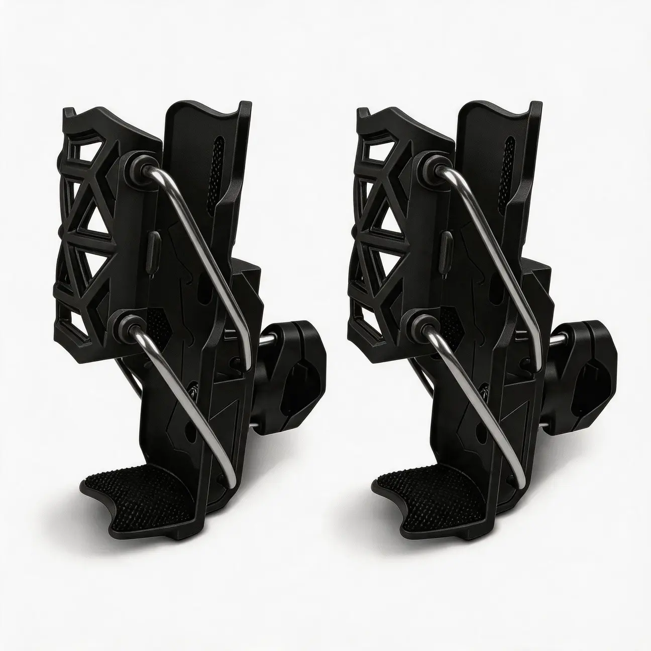 Rotatable and foldable motorcycle/electric bike cup holder, 360° adjustable Angle, bumper-mounted water bottle holder, stable grip, hands-free design, for motorcycles, scooters, Motorcycle Accessory, Motor Parts Accessories