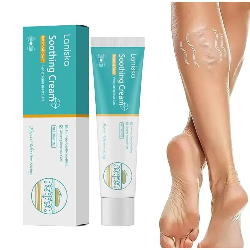 30g Herbal Leg Comfort Cream - Gentle External Massage Moisturizer for Tired Legs, Relaxing Natural Body Care for Varicose Vein Area Daily Soothing (Ideal for Body Care Routine)
