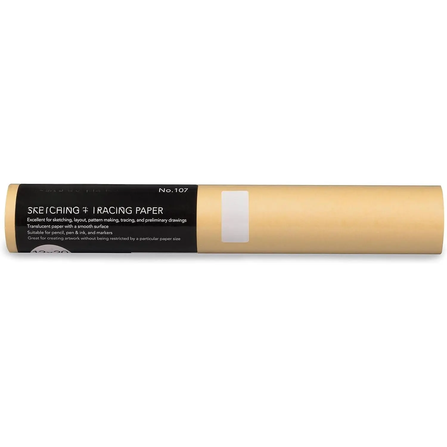 Sketching & Tracing Paper Roll, Canary Yellow, 12 Inches x 20 Yards - for Drawing, Trace, Sketch, Craft, Sewing